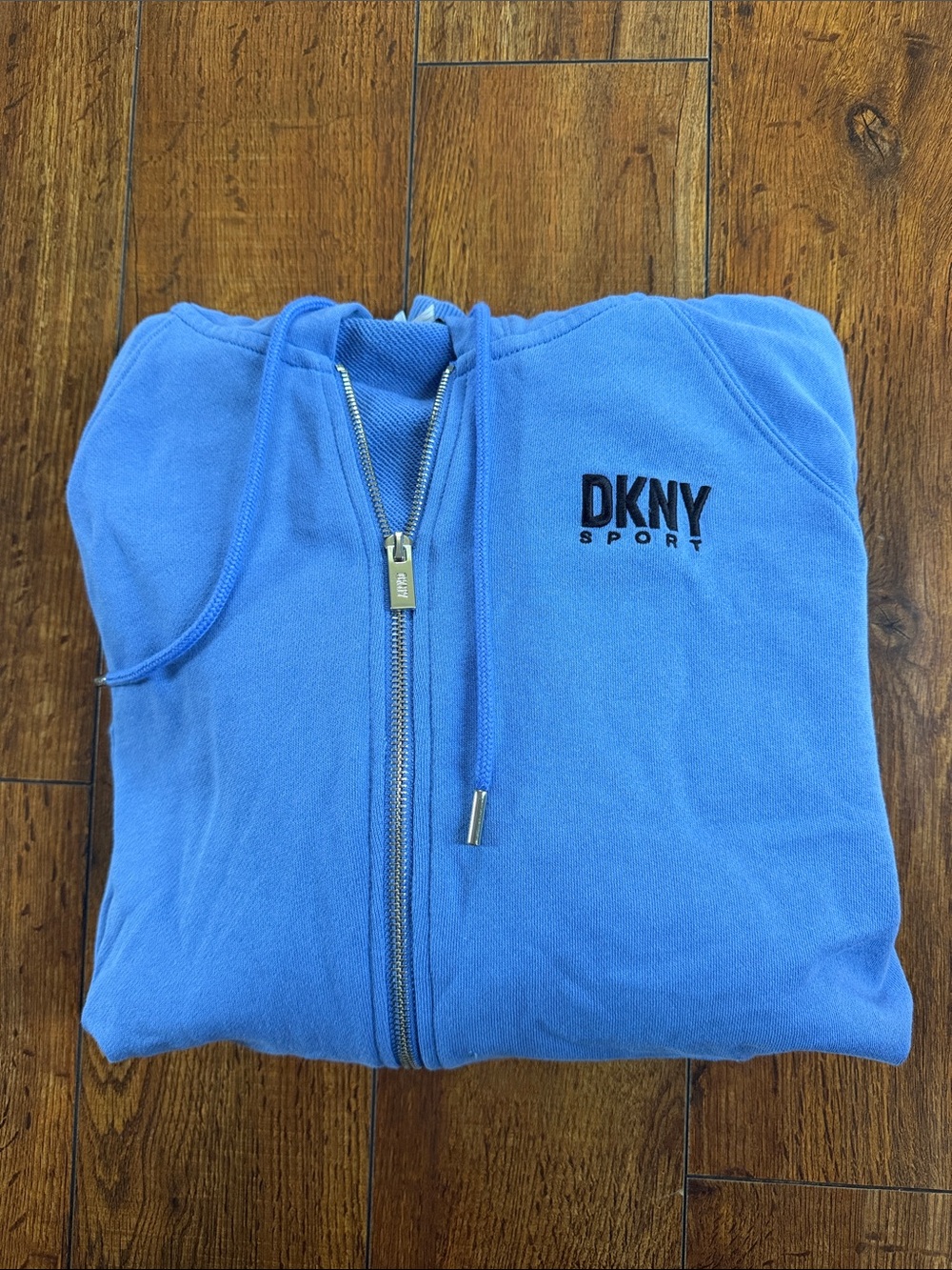 DKNY Men’s Bright Blue Zip-Up Hoodie
